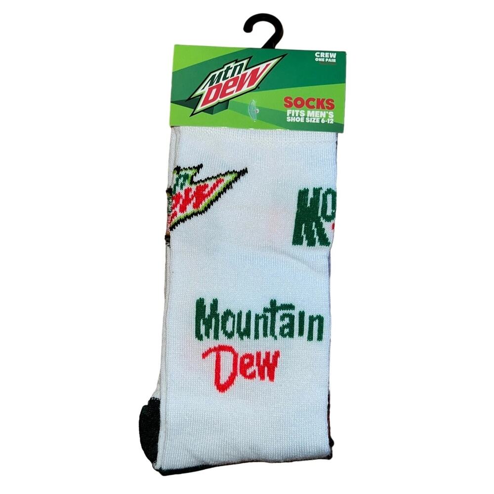 Mountain Dew Novelty Crew Socks by Odd Sox | Casual Socks | Men's Socks